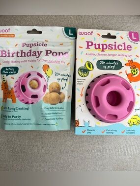 WOOF Pupsicle Treat Dispensing Dog Toy & Treat